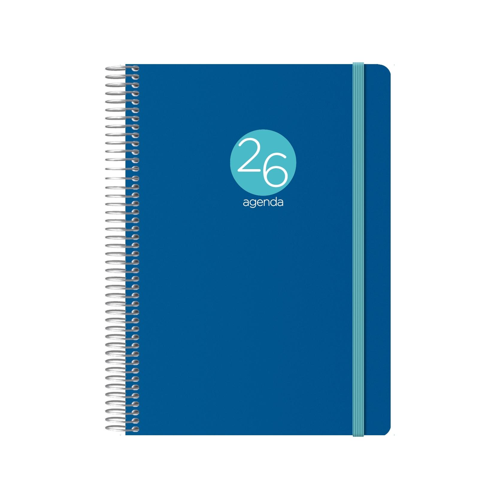 Agenda espiral Dohe MEMPHIS día página 15x21cm azul oscuro 2027
