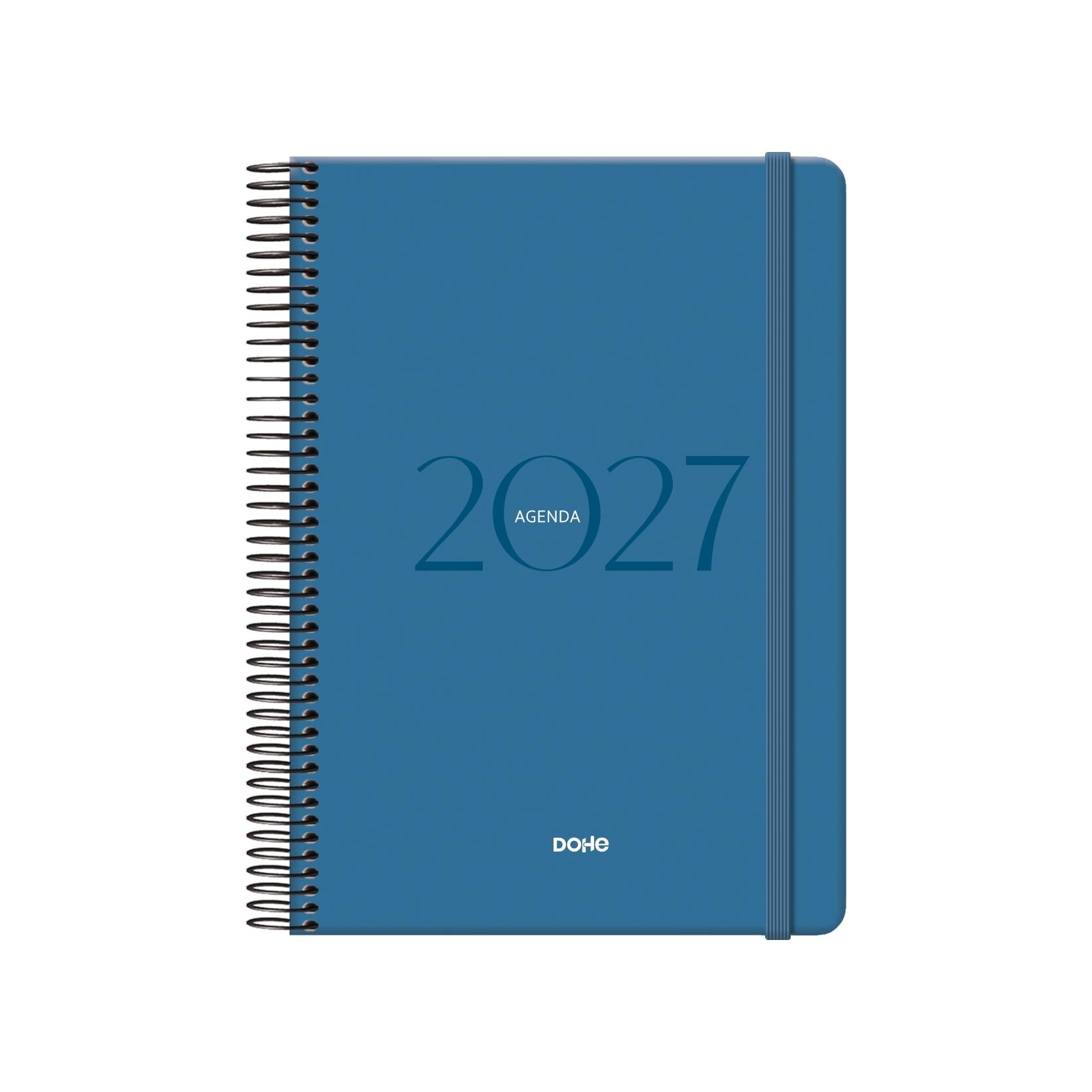 Agenda espiral Dohe MONTANA día página 14x20cm azul 2027