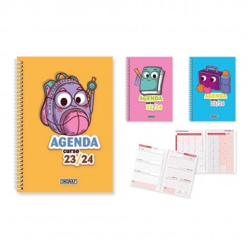 Agenda escolar INGRAF 15x21 diseño notebook S/V 2023/2024