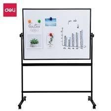 Pizarra blanca DELI 120x90cm volteable doble cara