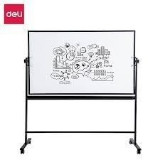 Pizarra blanca DELI 150x90cm volteable doble cara