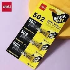Pack de 3 mini tubos pegamento Deli instantaneo 1g/ud