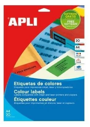 Etiquetas Apli - Permanentes - Inkjet, láser, fotocopiadora