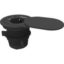 Toma empotrable Fellowes con USB negro