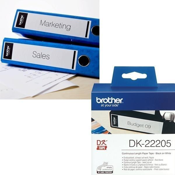 BROTHER Etiqueta Papel termico blanca QL 62x30,48mm