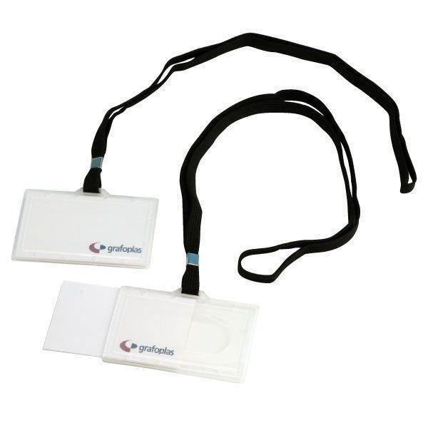 Funda de identificacion GRAFOPLAS + cordon negro (50)