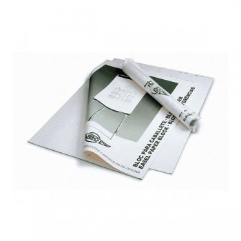 Bloc de 25hojas lisas Faibo papel pizarra plano 65x90cm (Papelógrafo o bloc de conferencia)